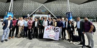 WWTFE delegation outside an exhibition centre